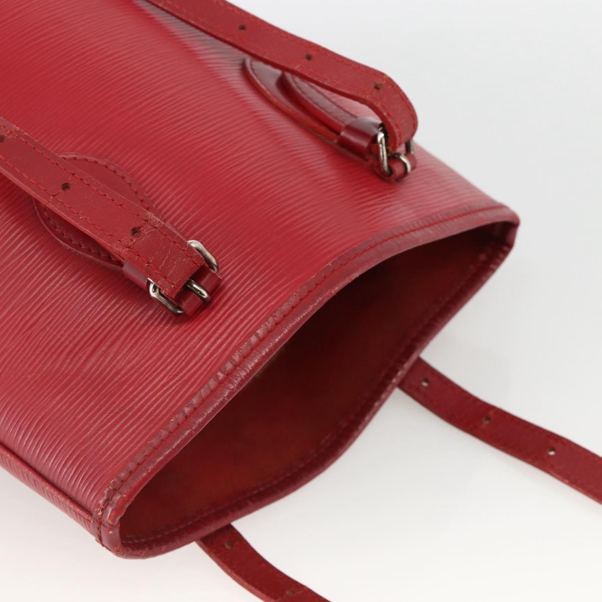 LOUIS VUITTON Epi Bucket PM Shoulder Bag Red M5899E LV Auth bs34346