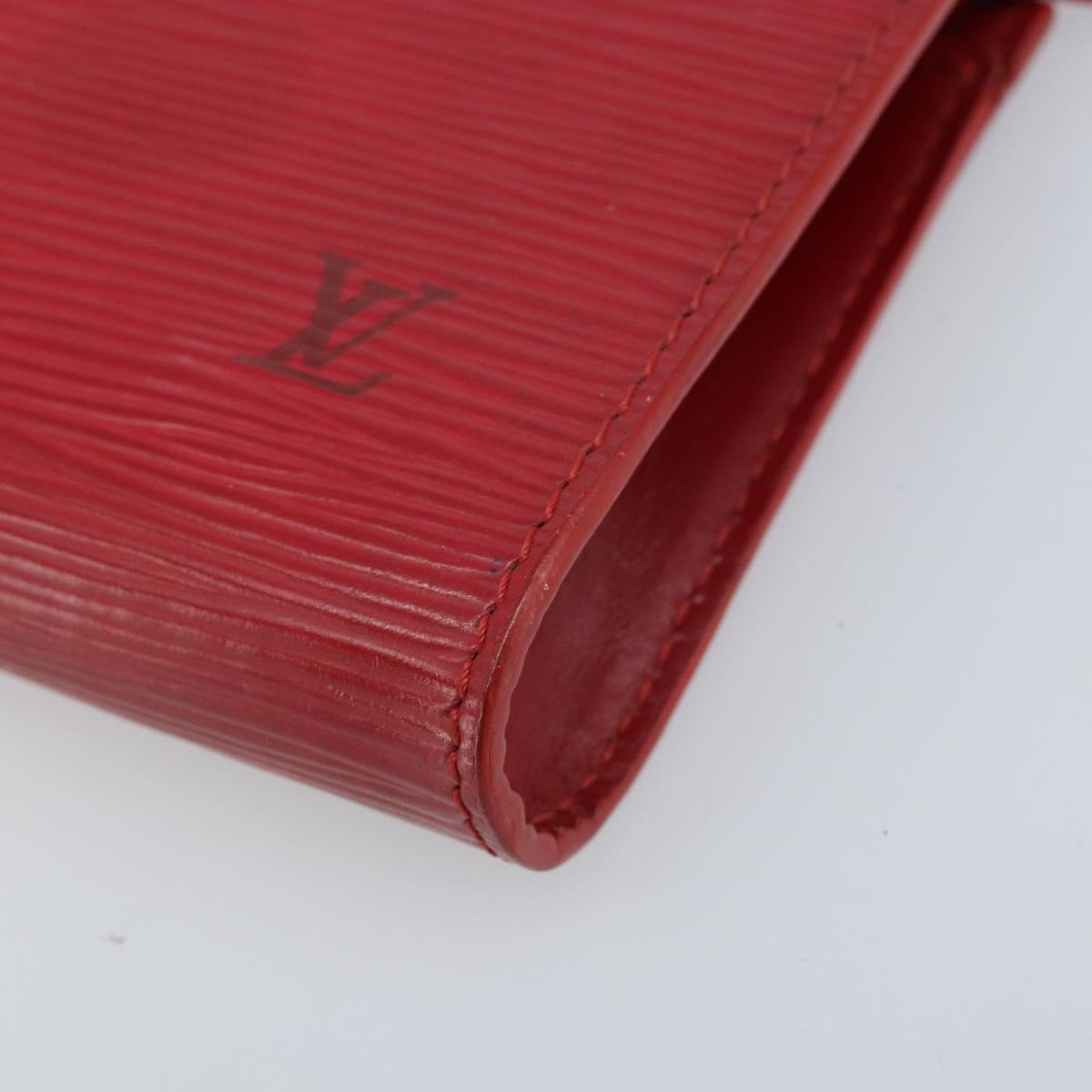 LOUIS VUITTON Epi Bucket PM Pouch Red LV Auth bs34347