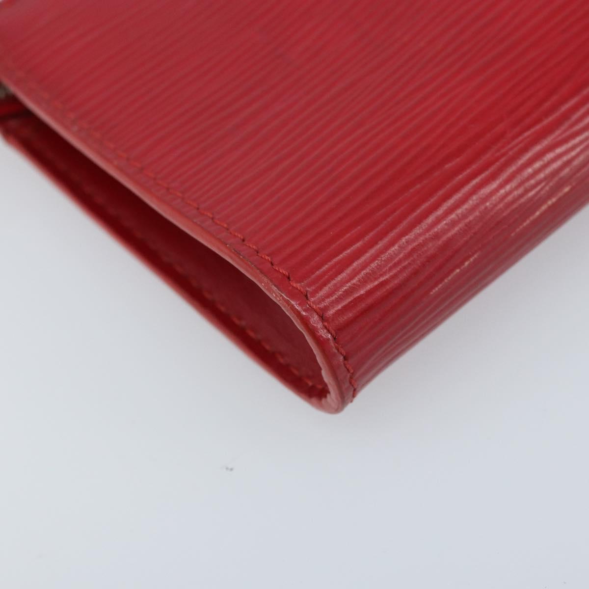 LOUIS VUITTON Epi Bucket PM Pouch Red LV Auth bs34347