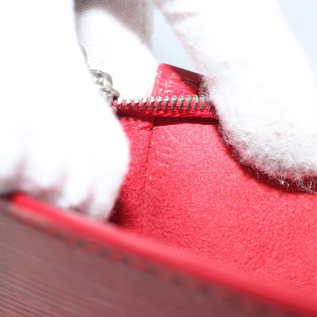 LOUIS VUITTON Epi Bucket PM Pouch Red LV Auth bs34347