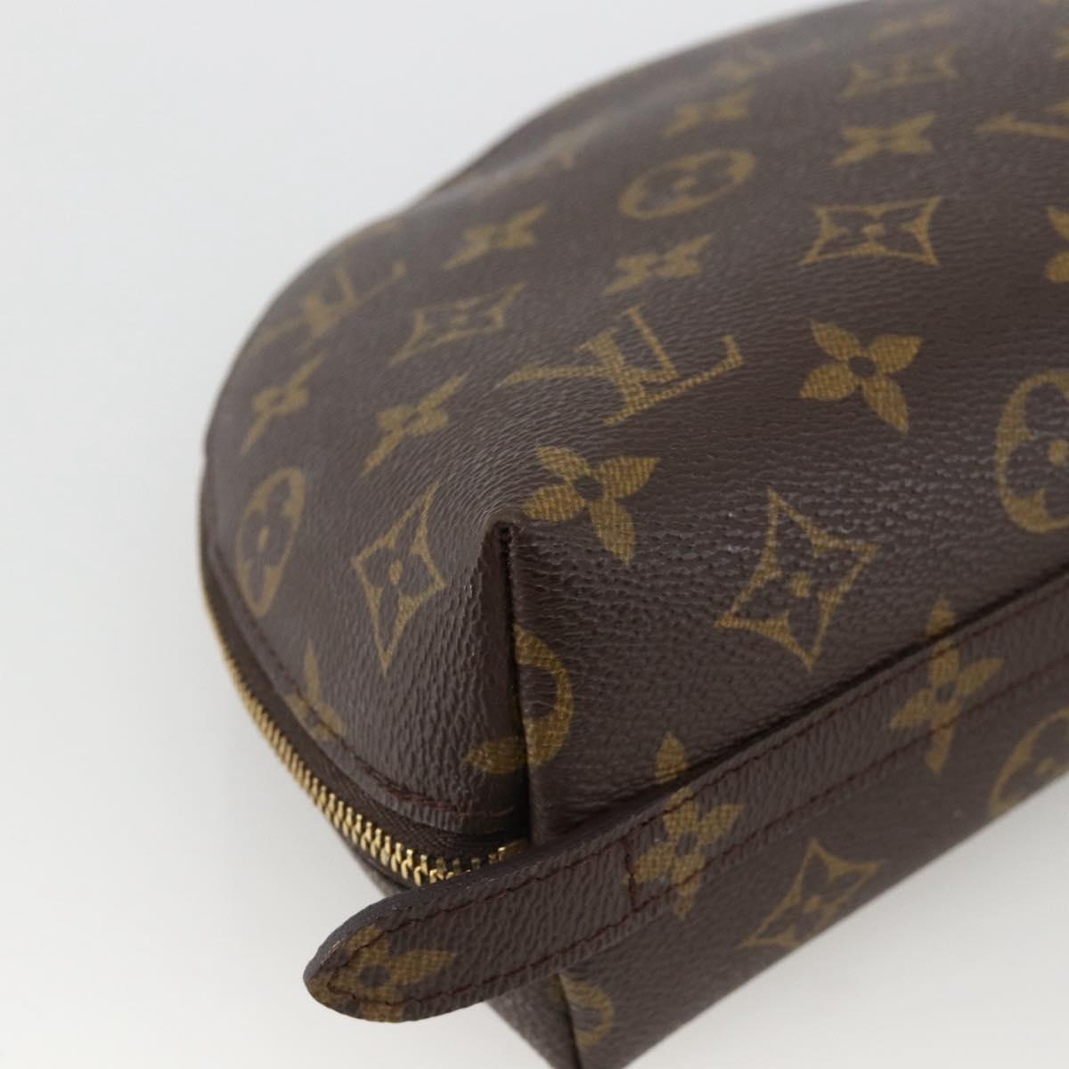 LOUIS VUITTON Monogram Trousse Demi Ronde Cosmetic Pouch M47520 LV Auth bs34389