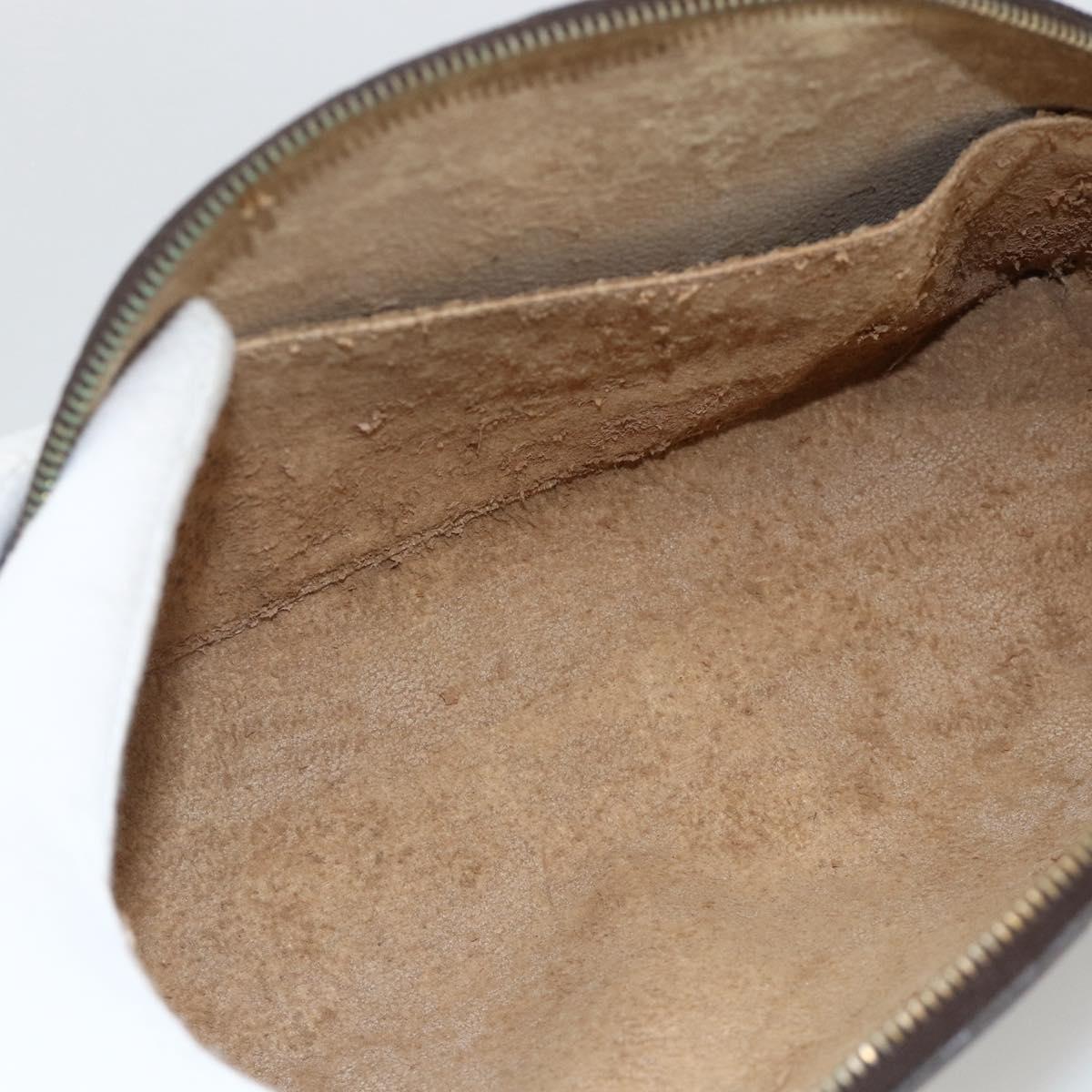 LOUIS VUITTON Monogram Trousse Demi Ronde Cosmetic Pouch M47520 LV Auth bs34389
