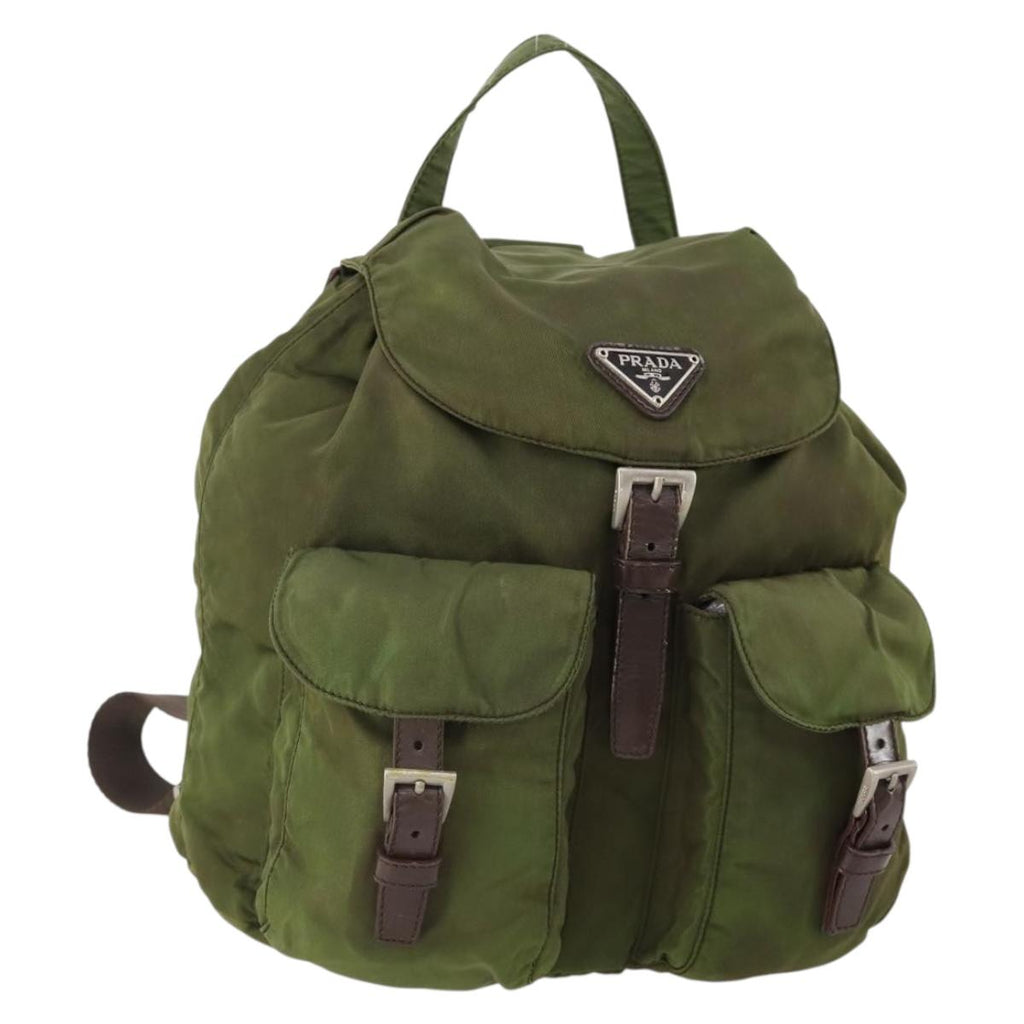 PRADA Backpack Nylon Green Silver Auth bs34433 display picture 3