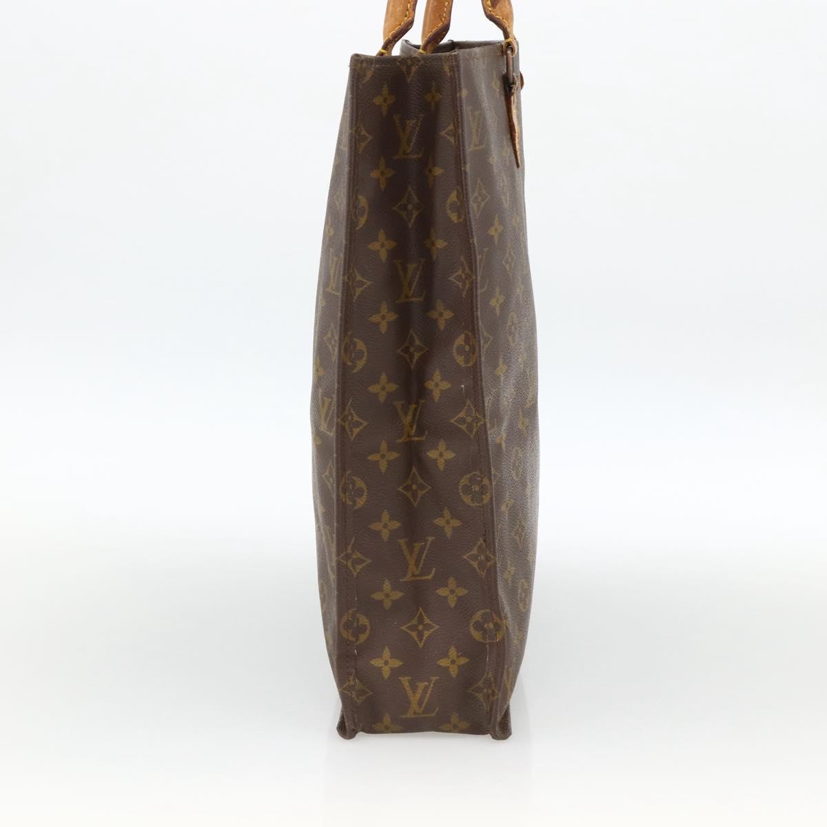LOUIS VUITTON Monogram Sac Plat Hand Bag M51140 LV Auth bs34440
