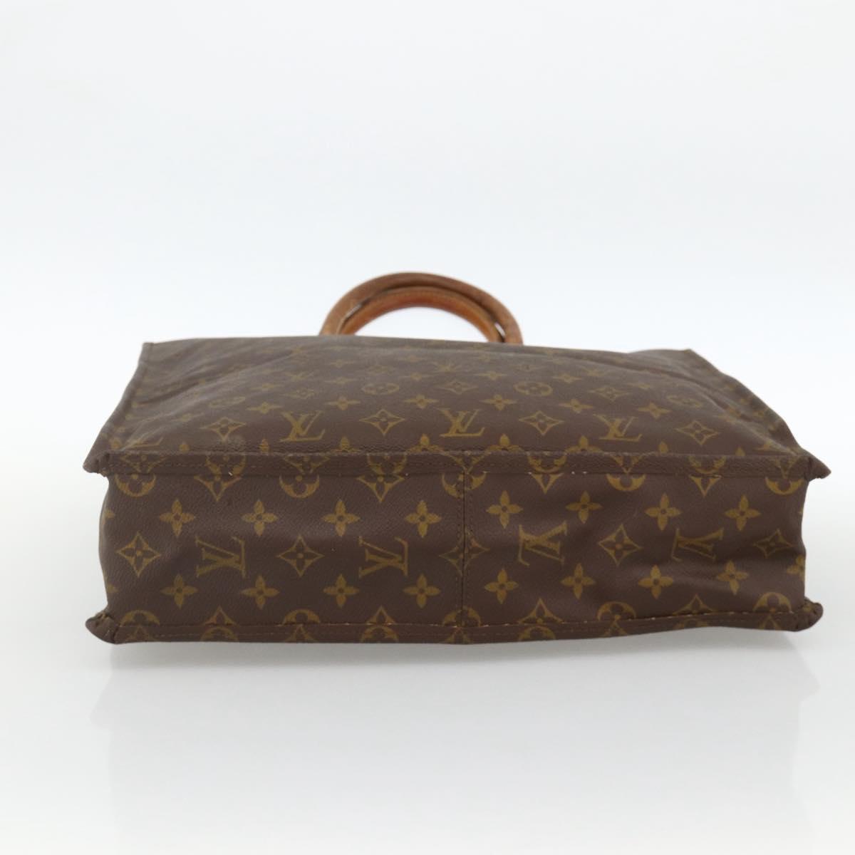 LOUIS VUITTON Monogram Sac Plat Hand Bag M51140 LV Auth bs34440