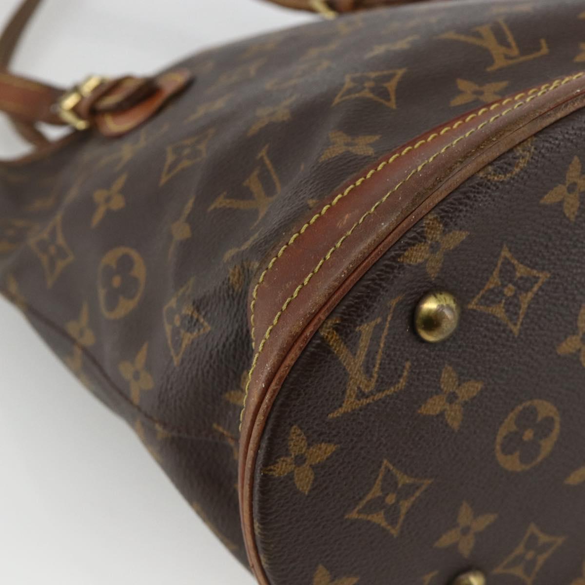 LOUIS VUITTON Monogram Bucket PM Shoulder Bag M42238 LV Auth bs34444