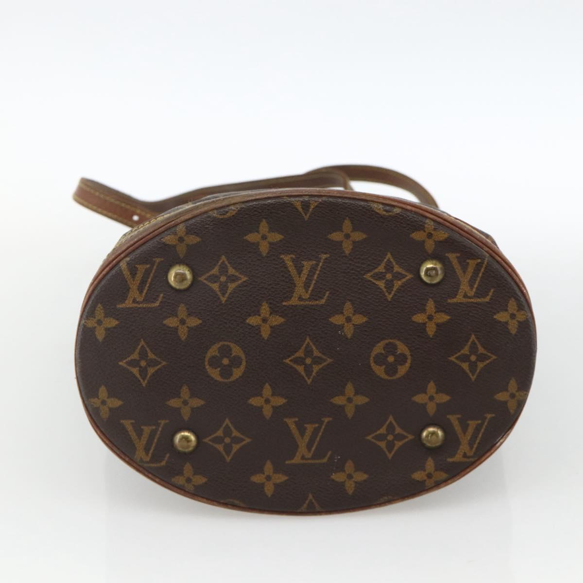 LOUIS VUITTON Monogram Bucket PM Shoulder Bag M42238 LV Auth bs34444