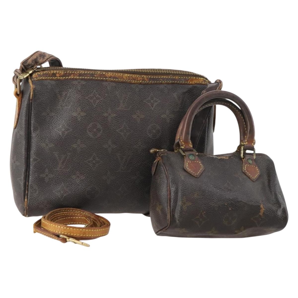 LOUIS VUITTON Monogram Hand Bag 2 Set LV Auth bs34456