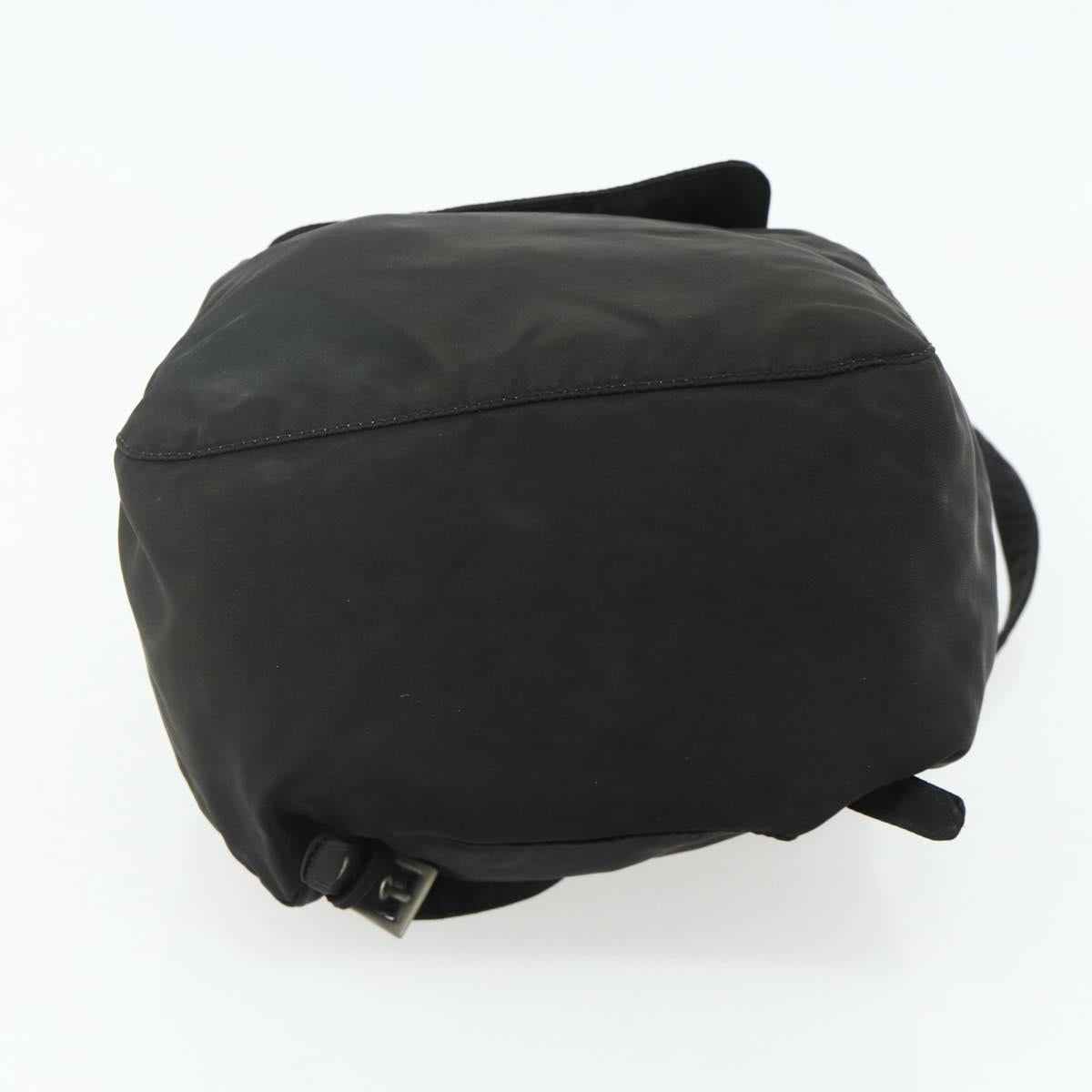 PRADA Backpack Nylon Black Silver Auth bs34471