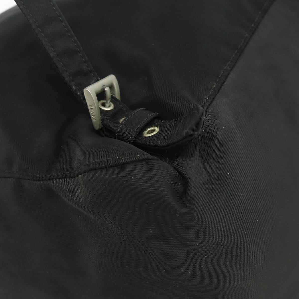 PRADA Backpack Nylon Black Silver Auth bs34471
