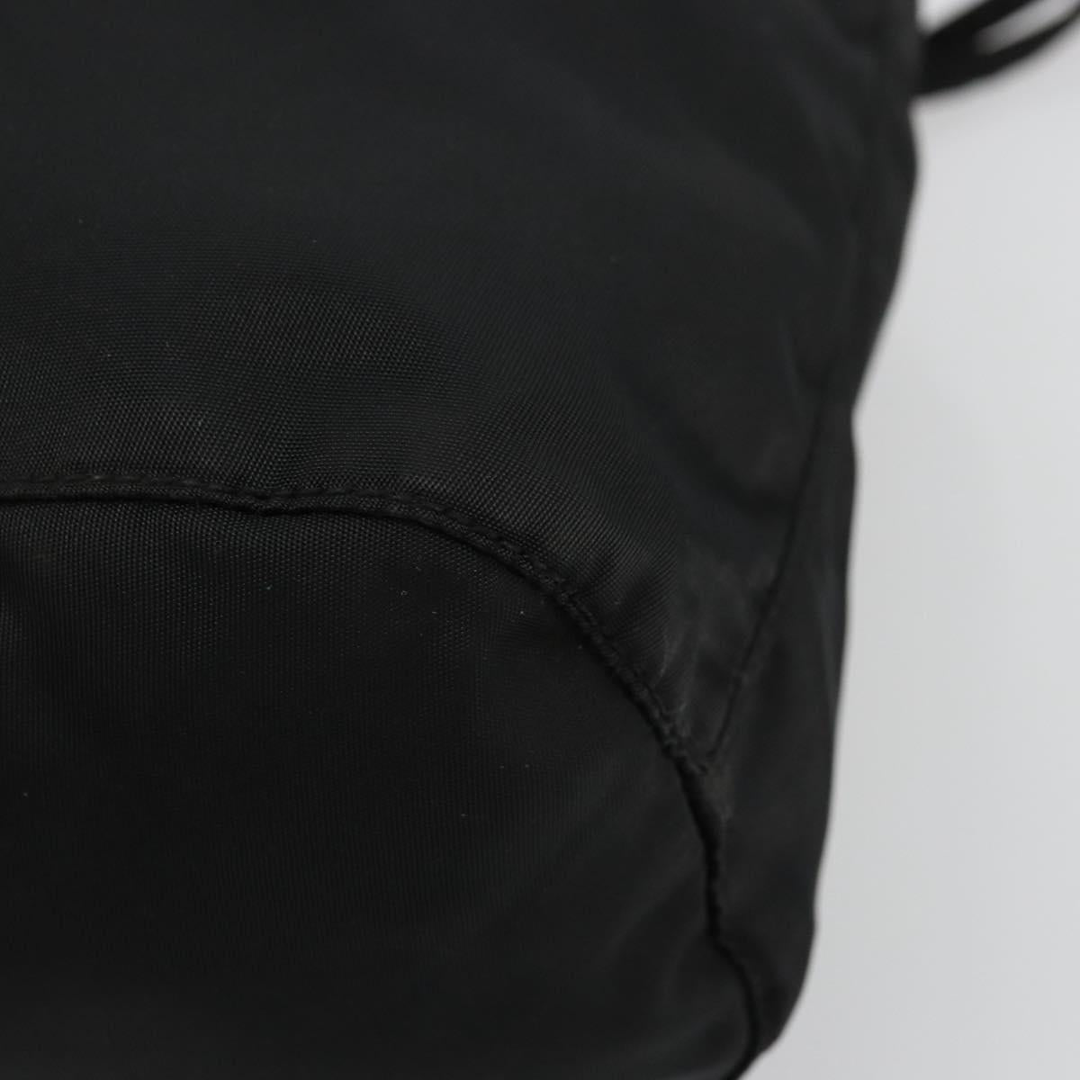 PRADA Purse Pouch Nylon Black Silver Auth bs34472