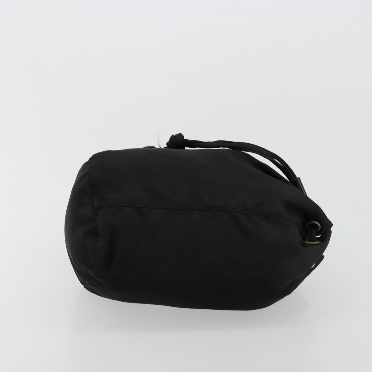 PRADA Purse Pouch Nylon Black Silver Auth bs34472