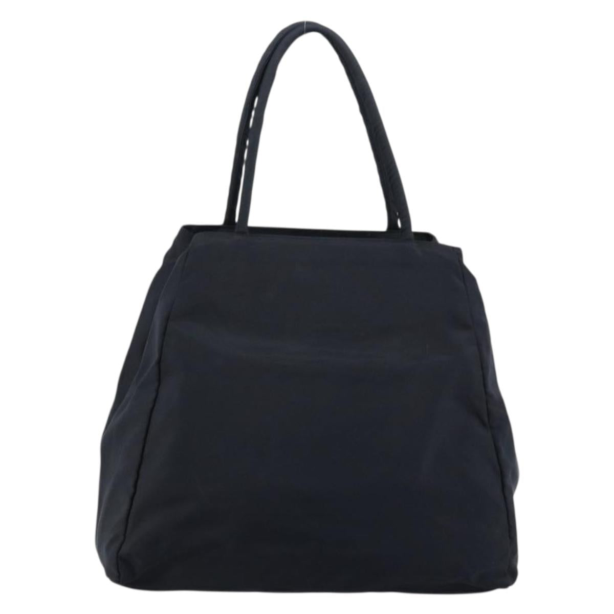 PRADA Hand Bag Nylon Navy Silver Auth bs34478