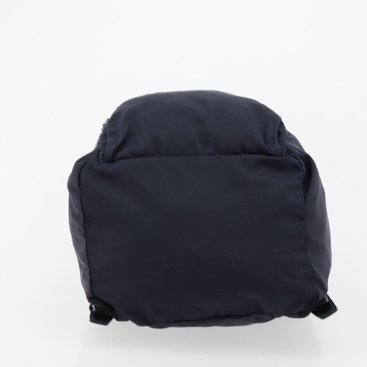 PRADA Backpack Nylon Navy Silver Auth bs34480