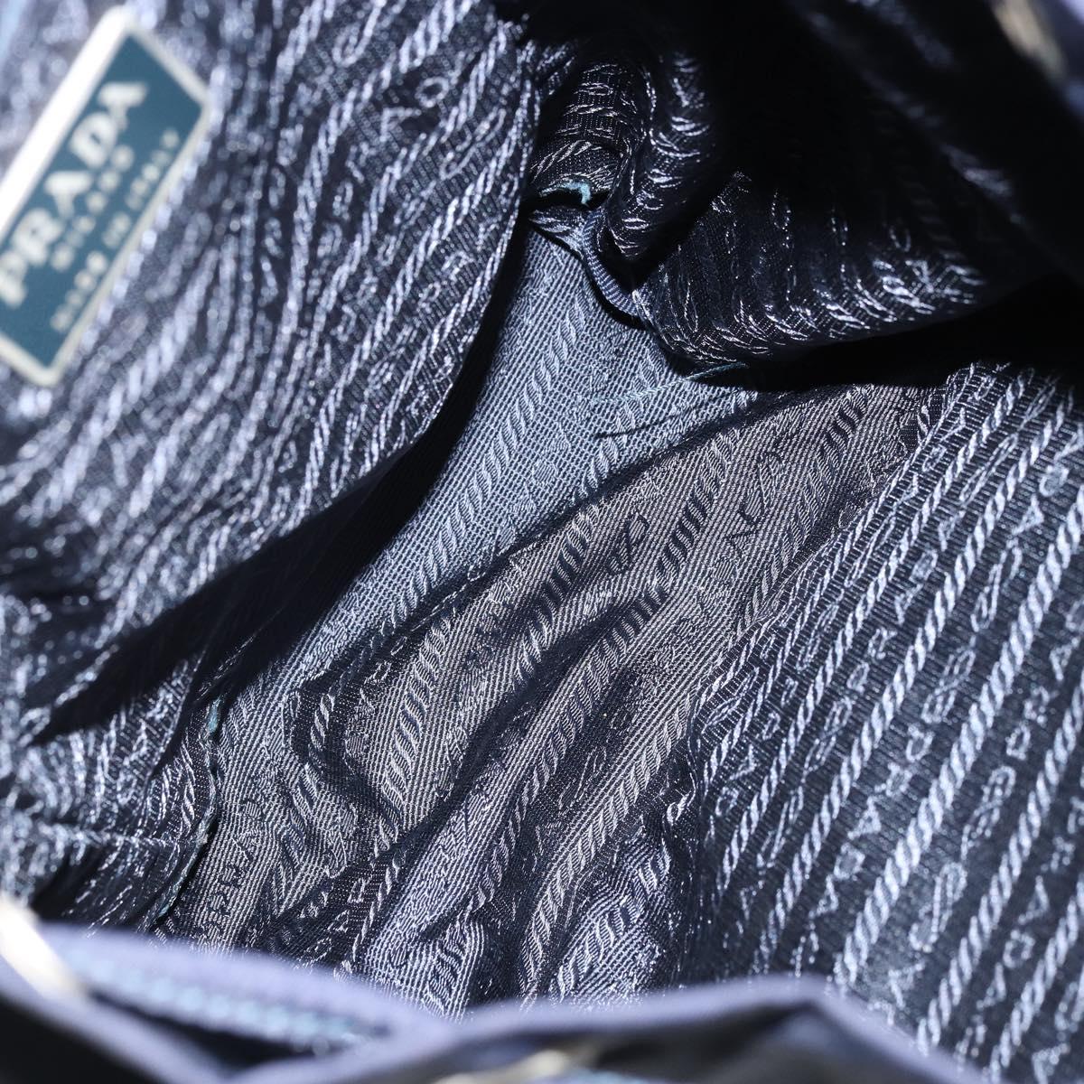 PRADA Backpack Nylon Navy Silver Auth bs34480