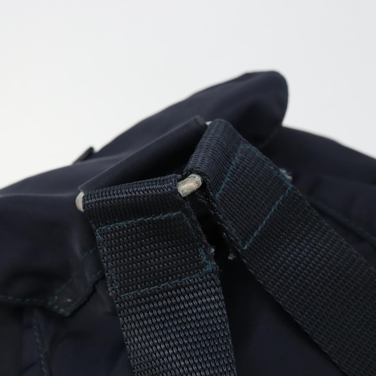PRADA Backpack Nylon Navy Silver Auth bs34480