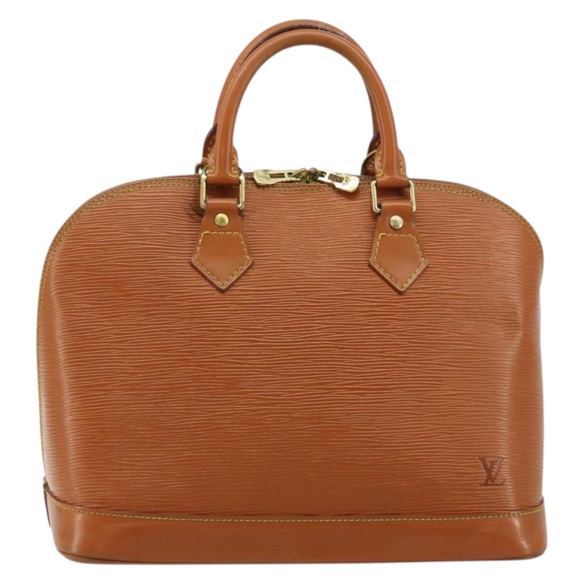 LOUIS VUITTON Epi Alma Hand Bag Brown M52143 LV Auth bs34490
