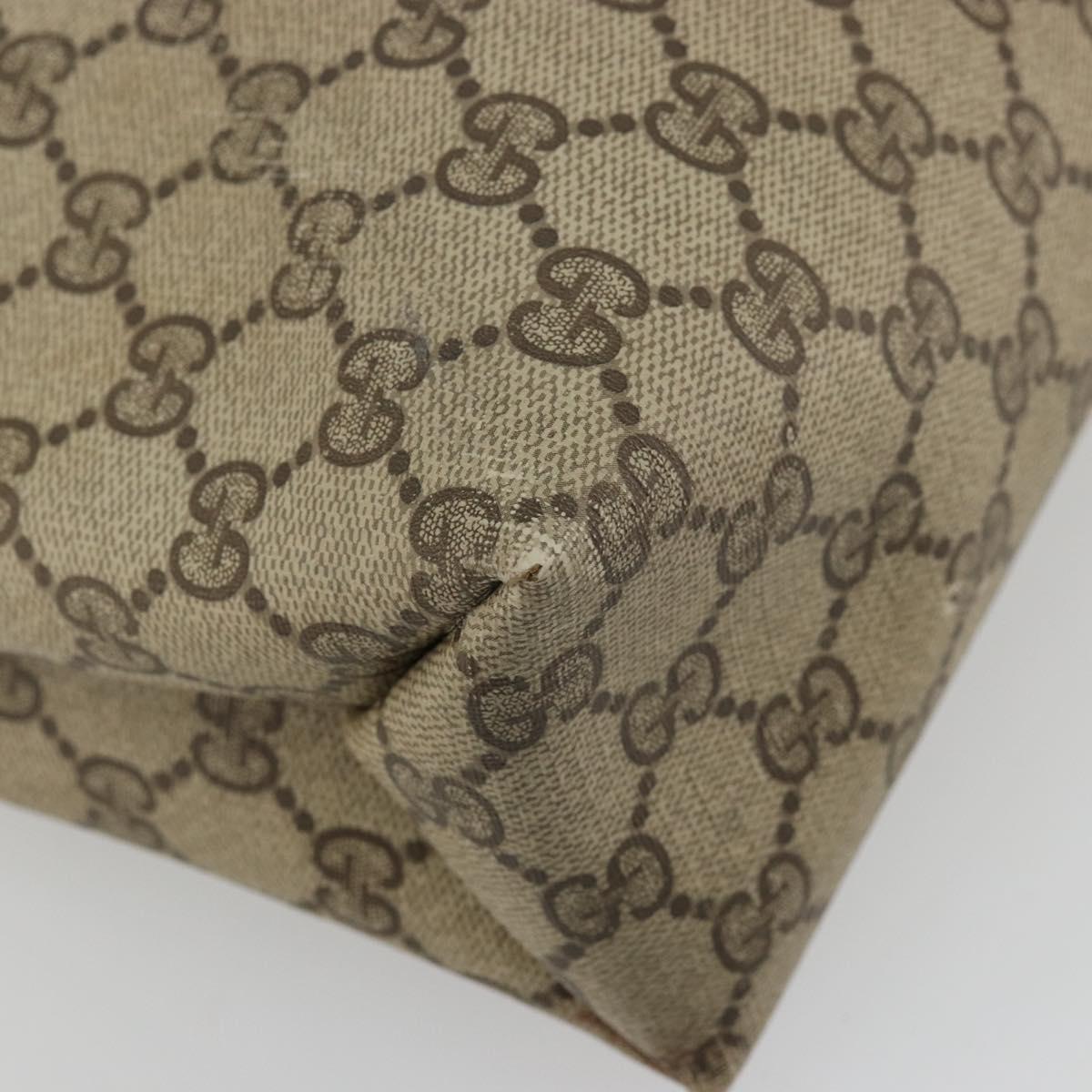 GUCCI GG Supreme Web Sherry Line Tote Bag PVC Beige Gold 39 02 091 Auth bs34492