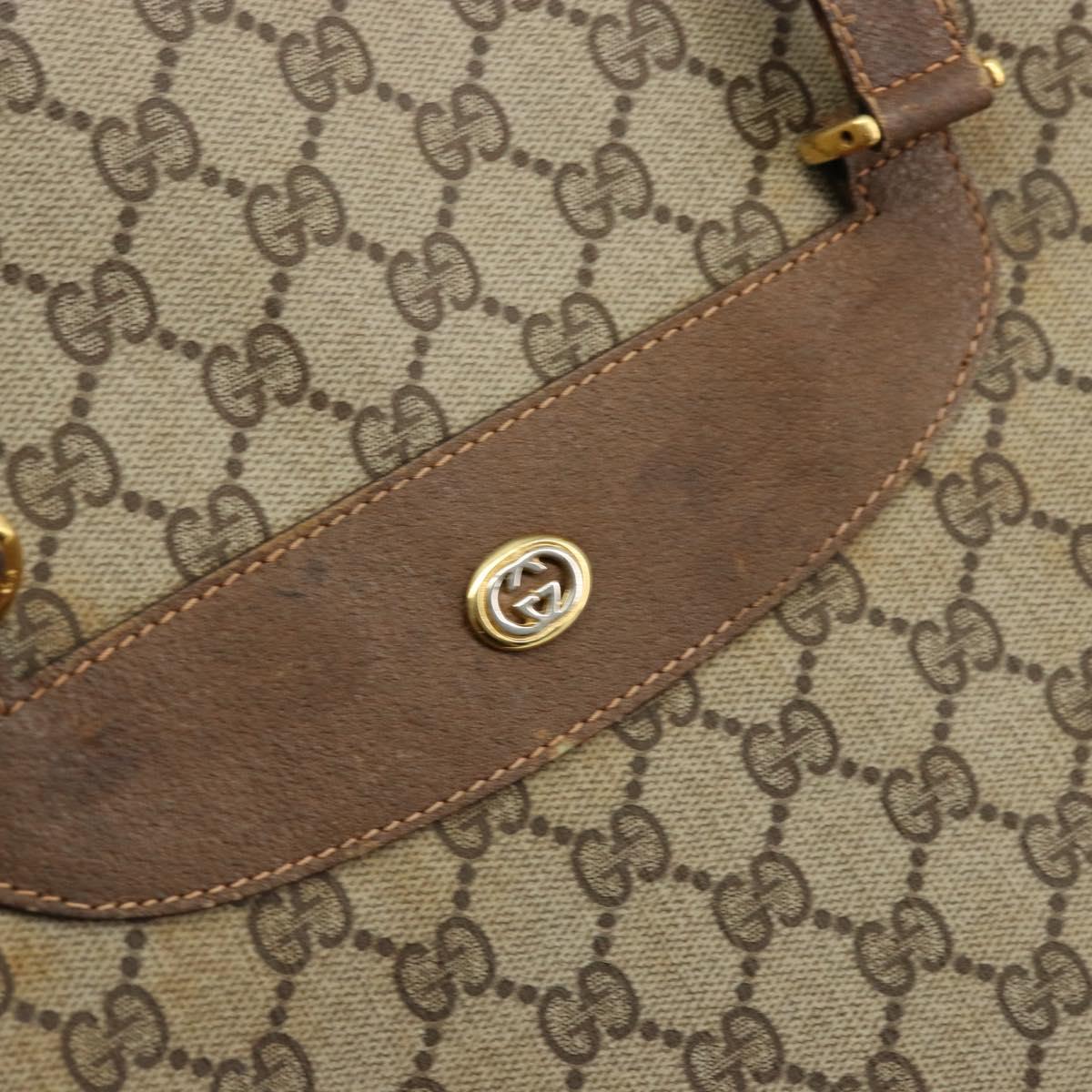 GUCCI GG Supreme Web Sherry Line Tote Bag PVC Beige Gold 39 02 091 Auth bs34492