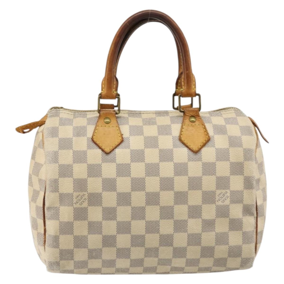 LOUIS VUITTON Damier Azur Speedy 25 Hand Bag N41534 LV Auth bs34499