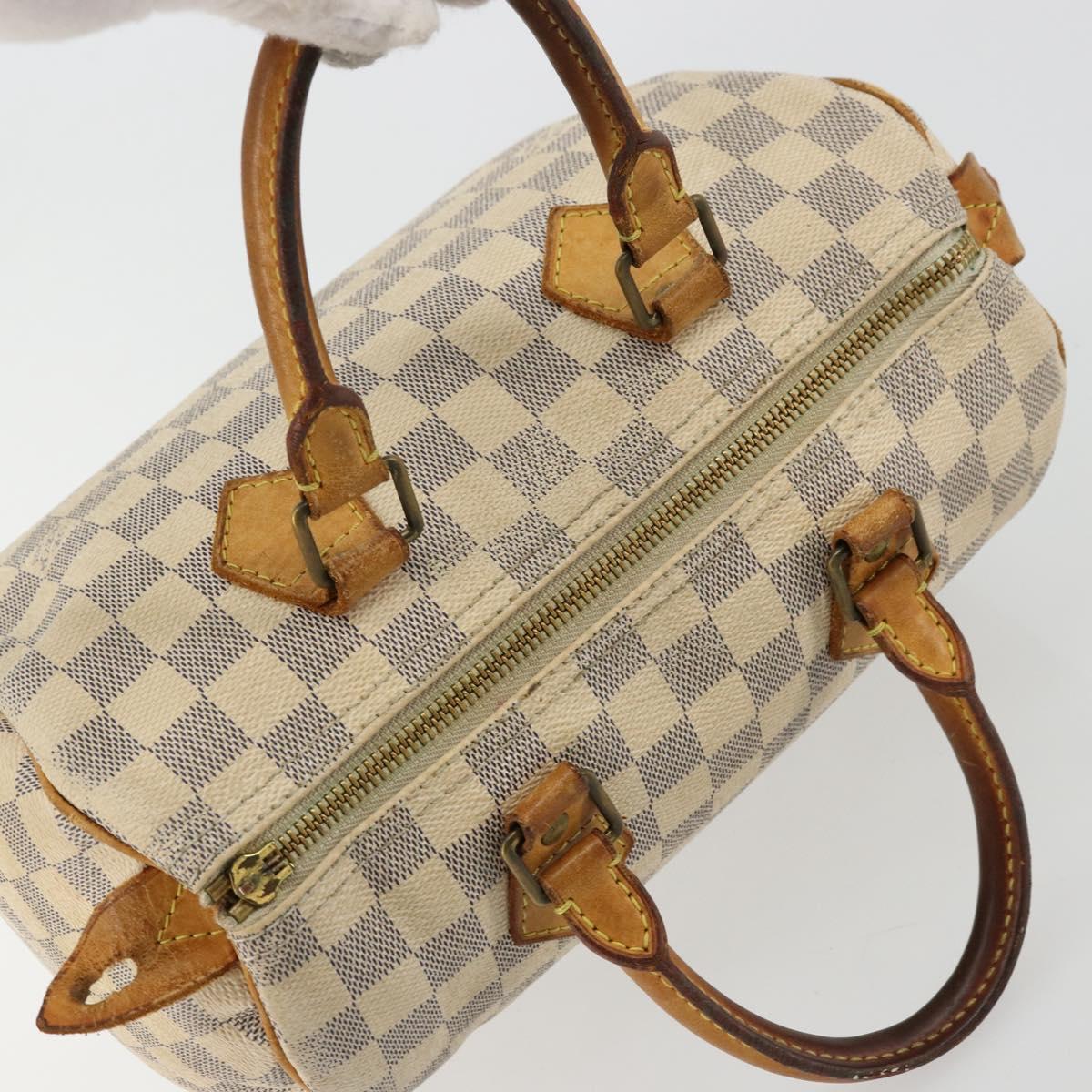 LOUIS VUITTON Damier Azur Speedy 25 Hand Bag N41534 LV Auth bs34499