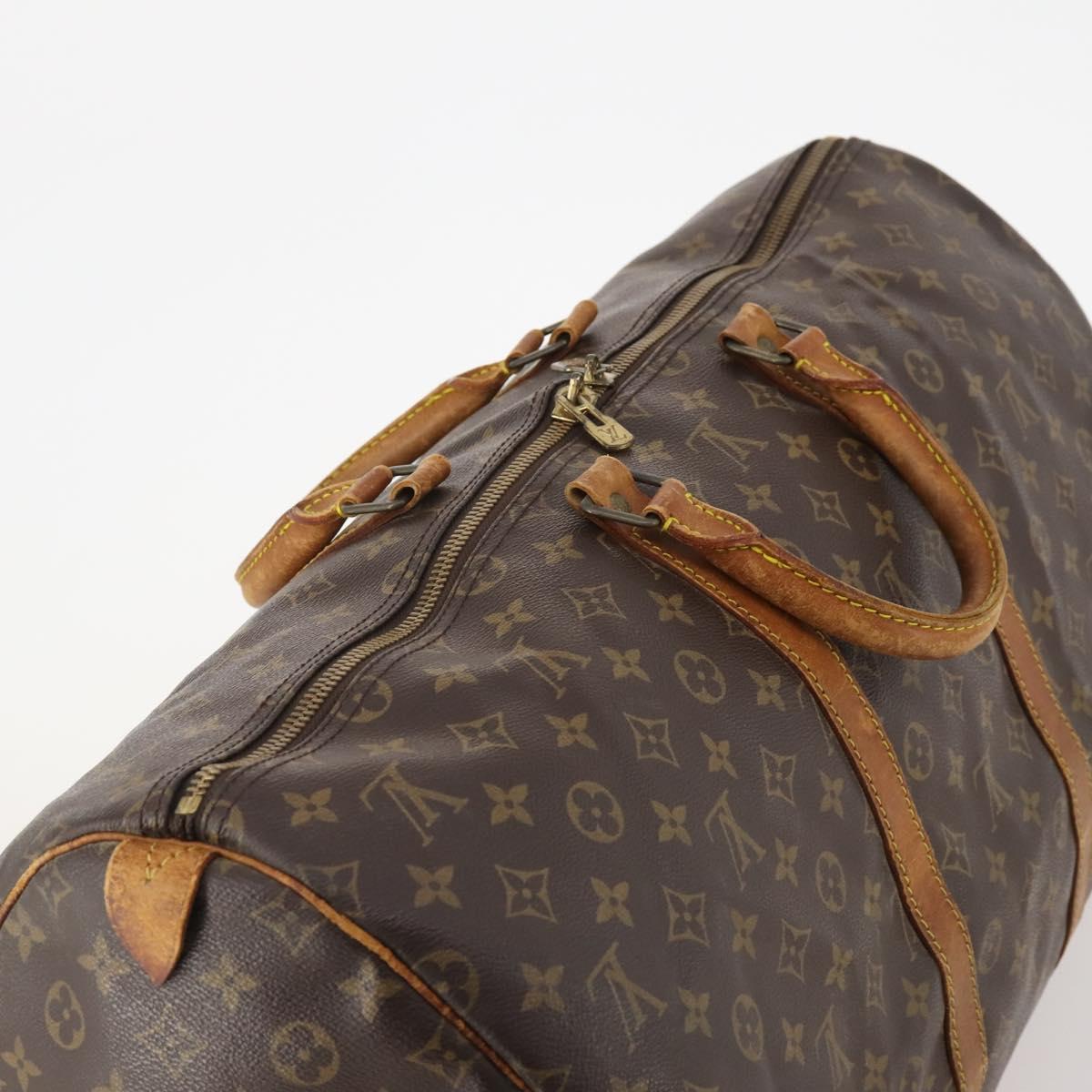 LOUIS VUITTON Monogram Keepall 55 Boston Bag M41424 LV Auth bs34503