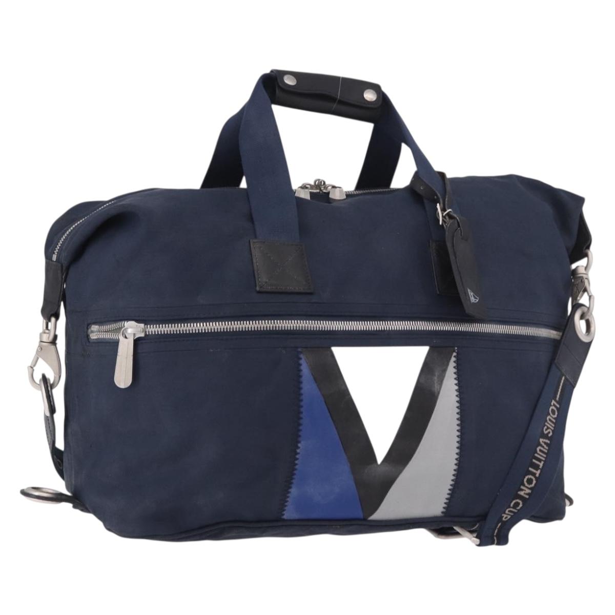 LOUIS VUITTON LV Cup Jenker Boston Bag 2way Navy M80703 LV Auth bs34519