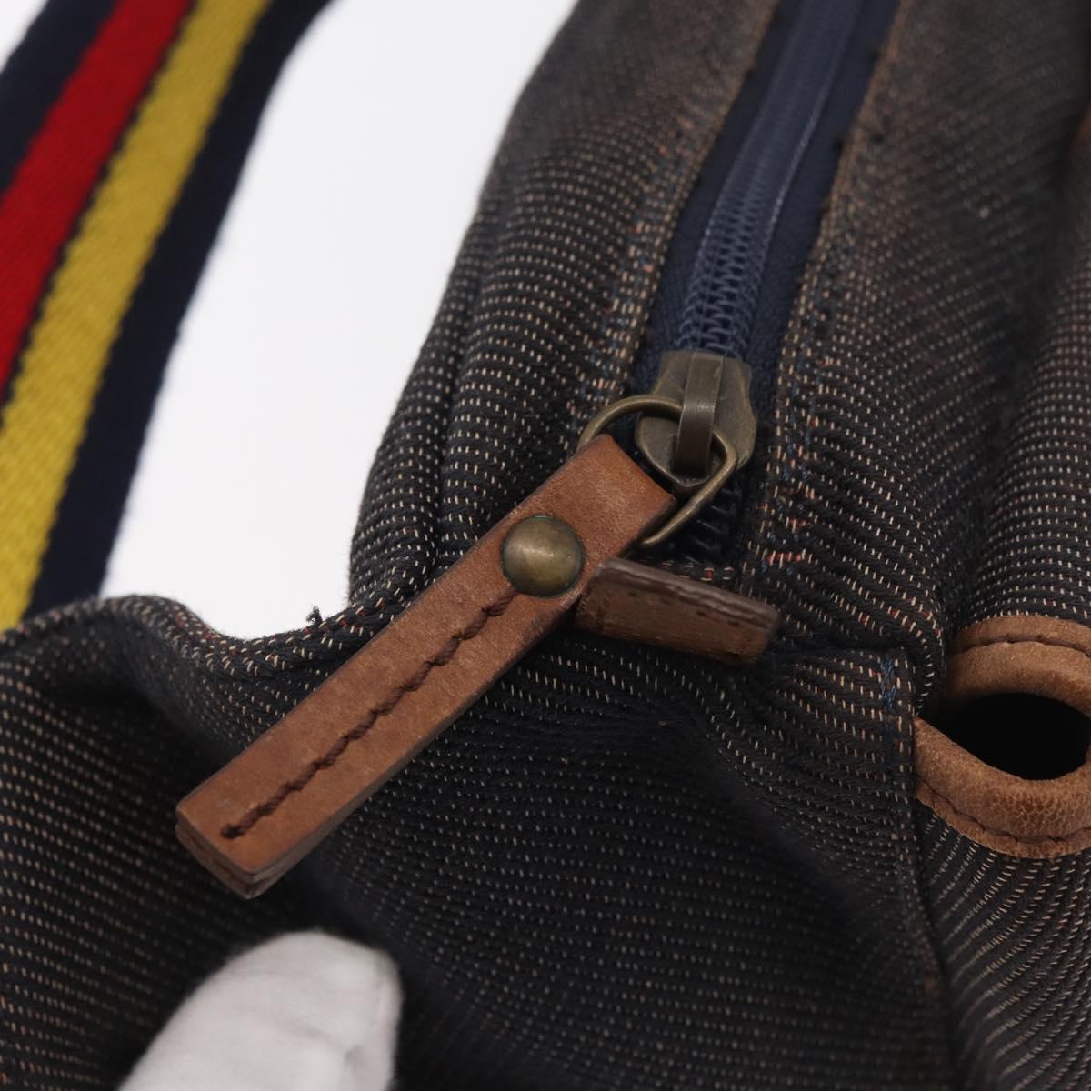 FENDI Waist bag Canvas Brown Auth bs34529