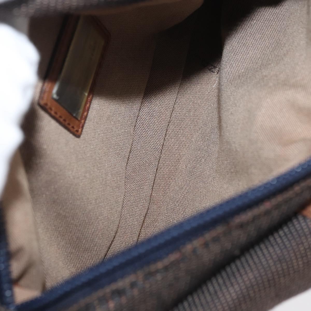 FENDI Waist bag Canvas Brown Auth bs34529