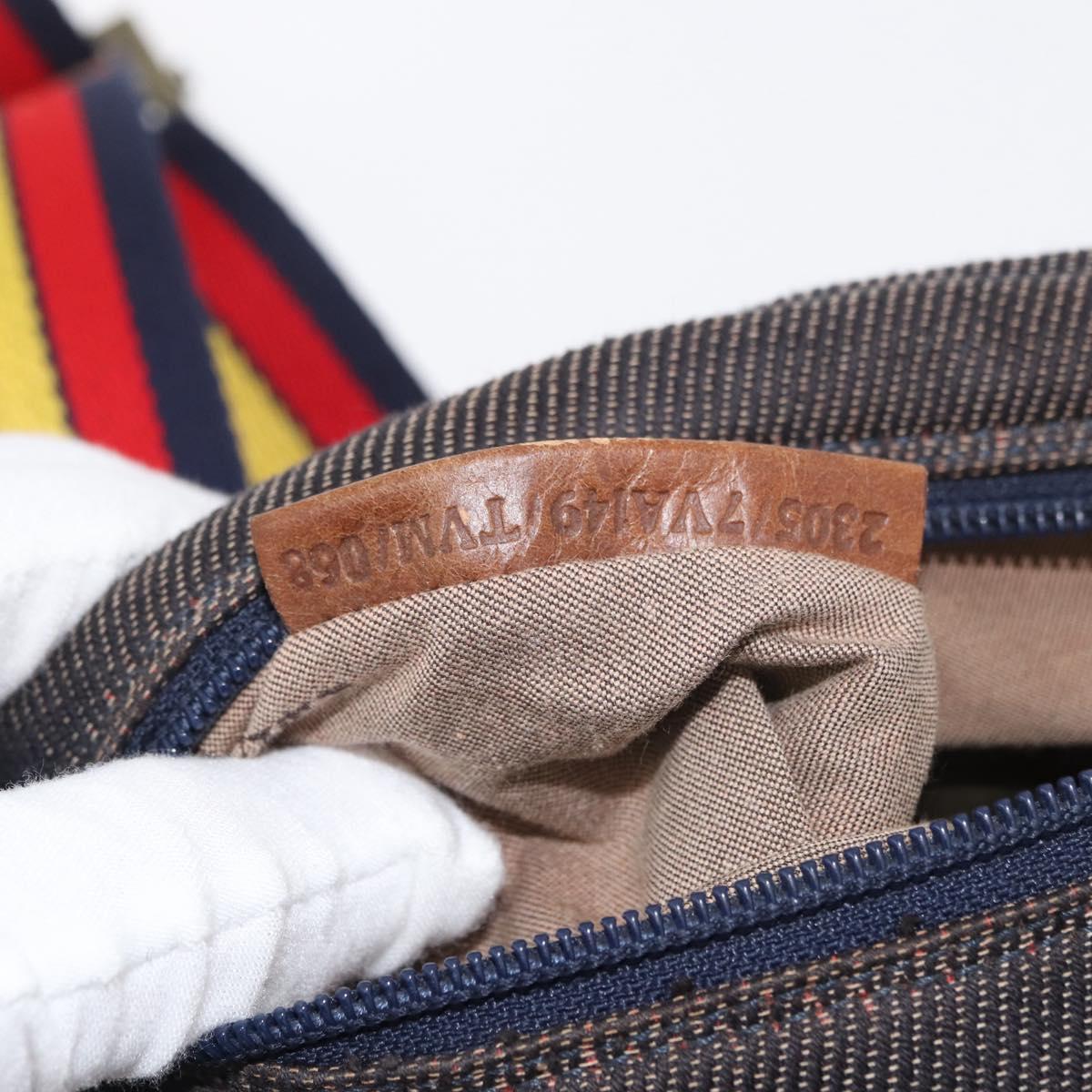 FENDI Waist bag Canvas Brown Auth bs34529