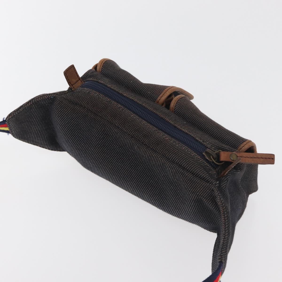 FENDI Waist bag Canvas Brown Auth bs34529