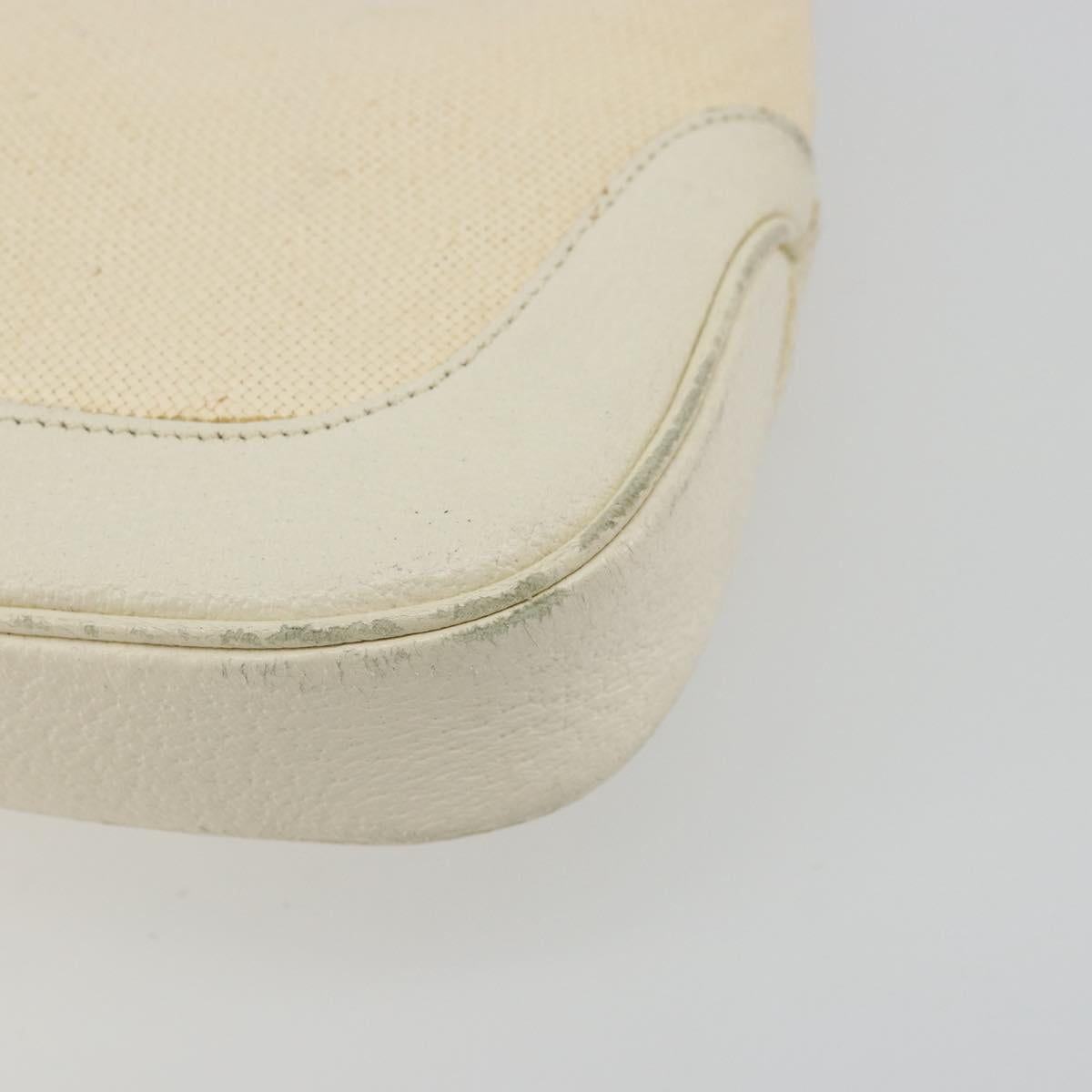 GUCCI Jackie Shoulder Bag Coated Canvas Beige Silver 001 3735 Auth bs34532