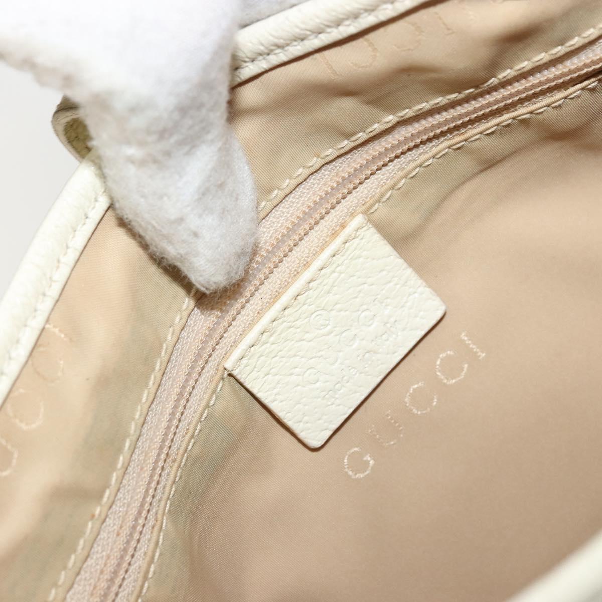 GUCCI Jackie Shoulder Bag Coated Canvas Beige Silver 001 3735 Auth bs34532