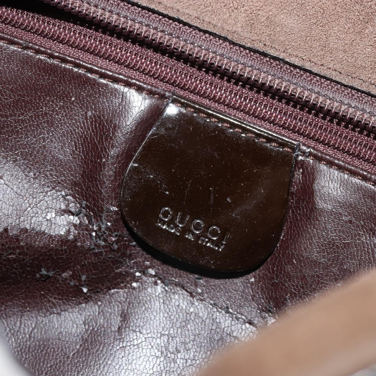 GUCCI Shoulder Bag Suede Brown 000 1013 0555 Auth bs34539