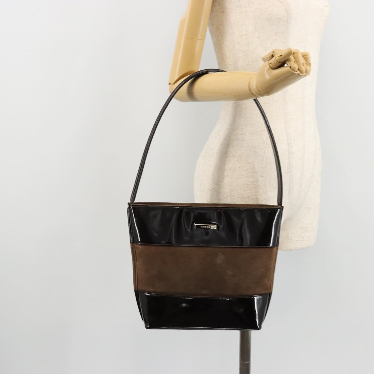GUCCI Shoulder Bag Suede Brown 000 1013 0555 Auth bs34539