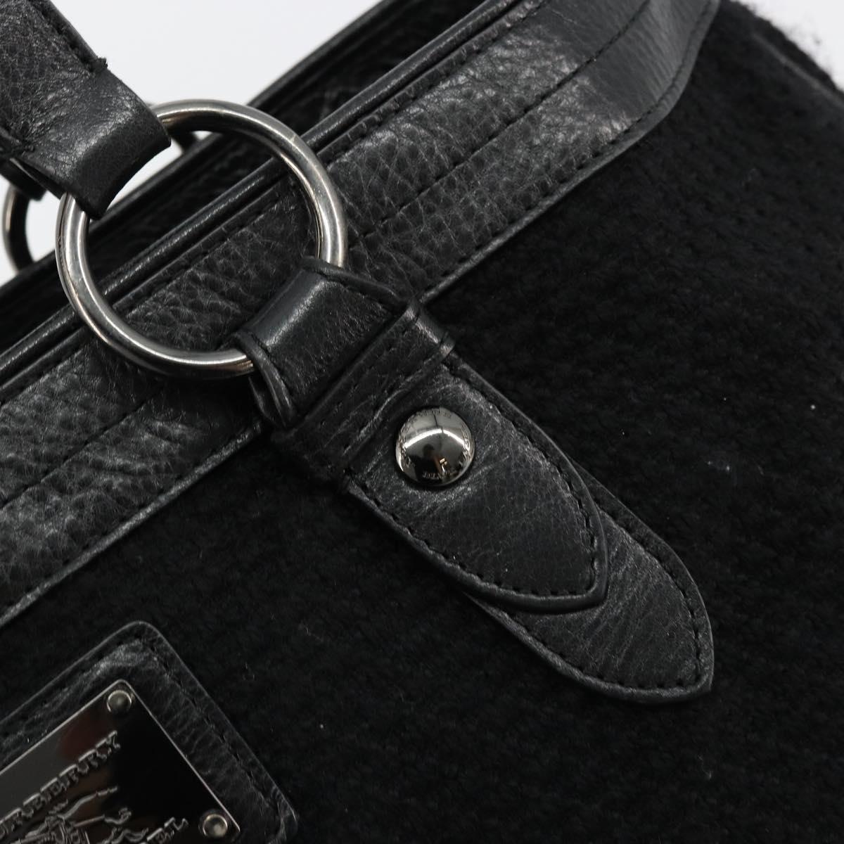 BURBERRY Blue Label Hand Bag Canvas Black Auth bs34542