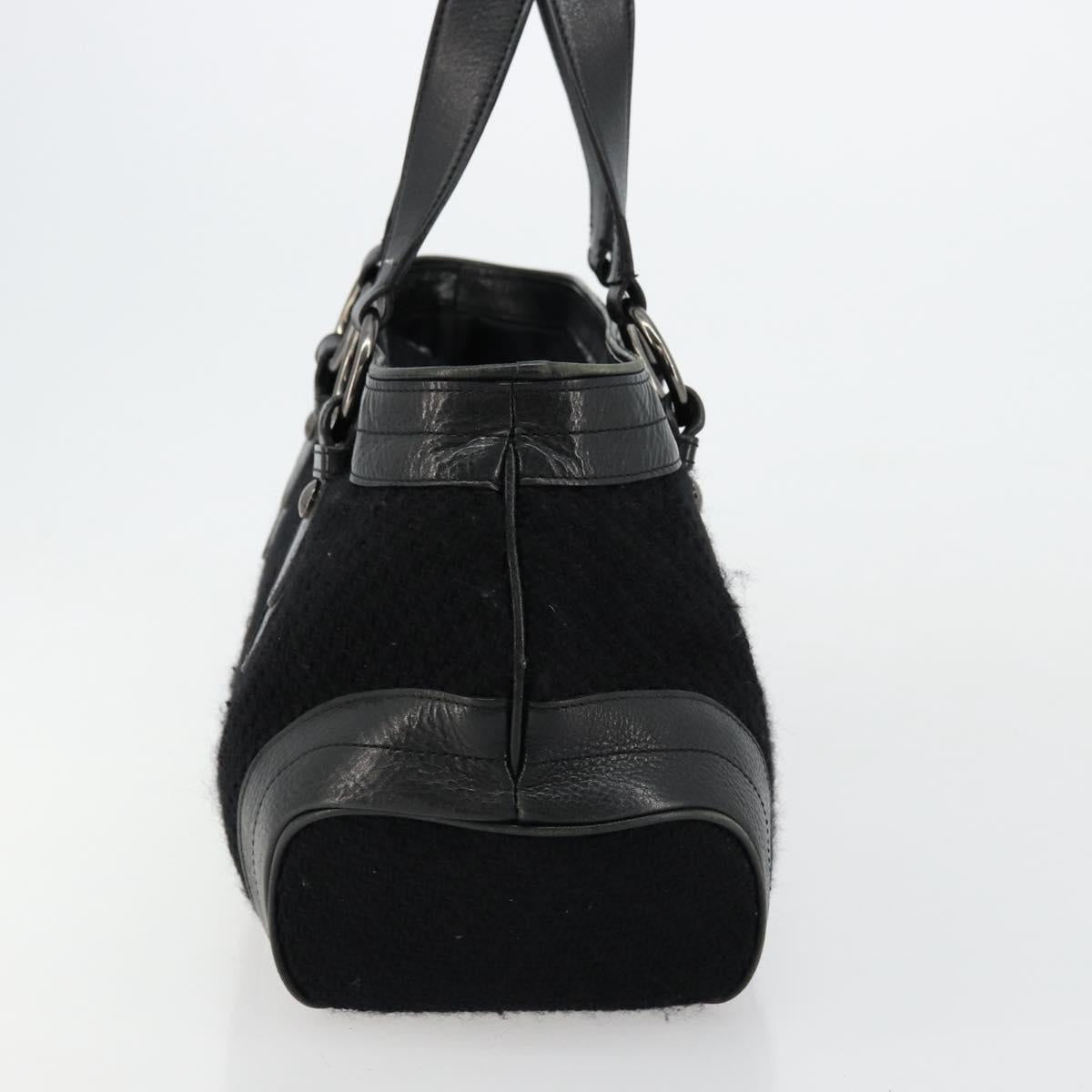 BURBERRY Blue Label Hand Bag Canvas Black Auth bs34542