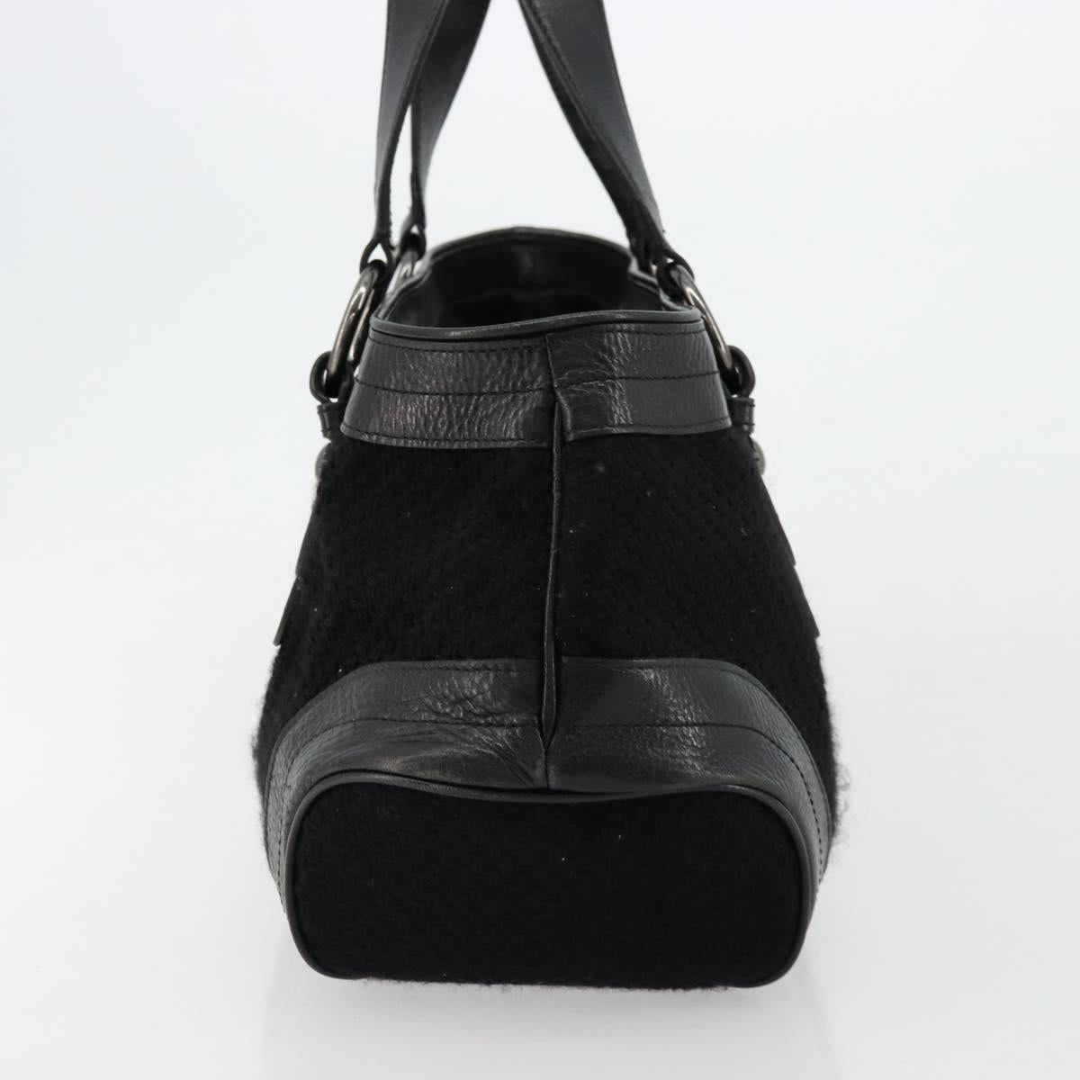 BURBERRY Blue Label Hand Bag Canvas Black Auth bs34542
