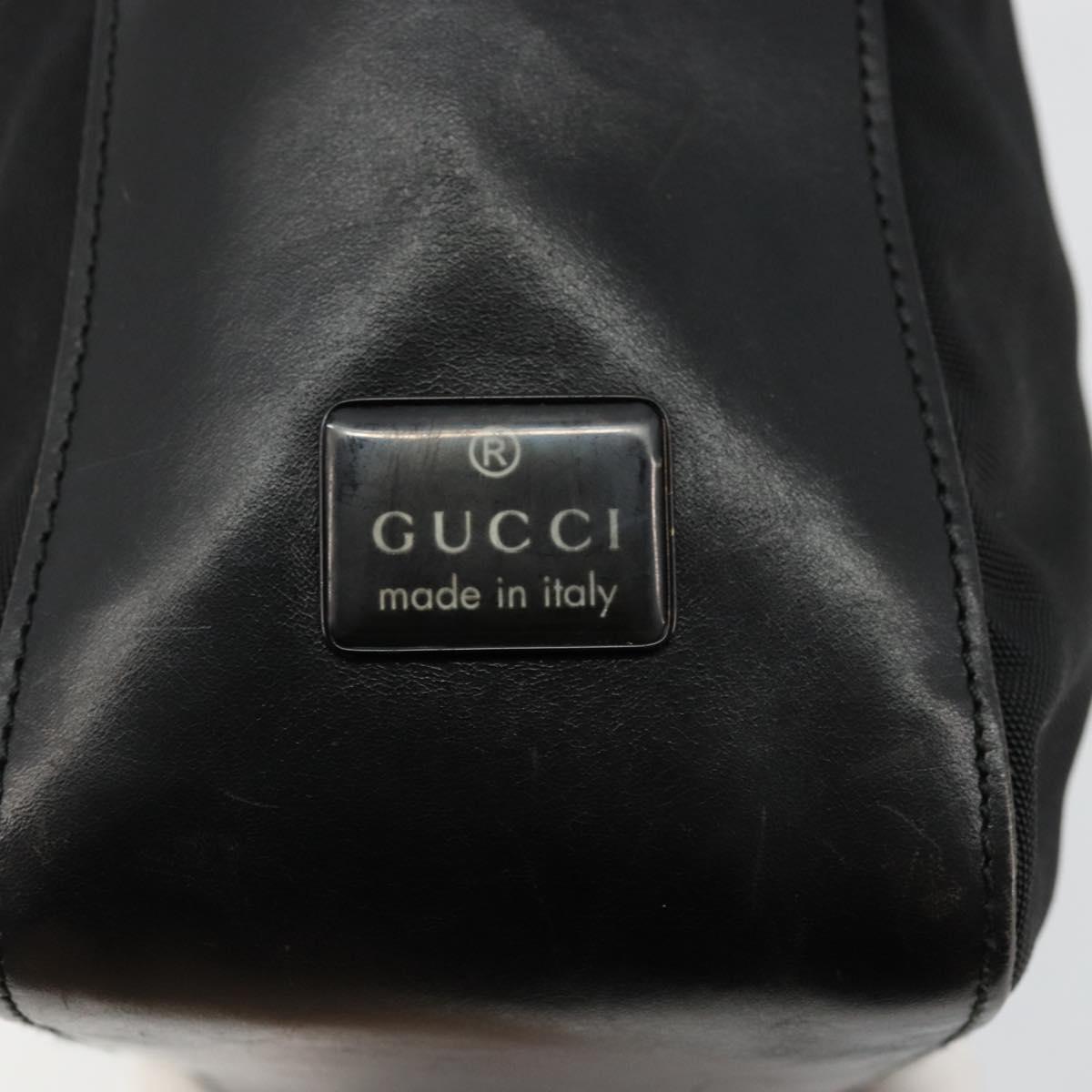 GUCCI Shoulder Bag Nylon Black Silver 001 3766 2123 Auth bs34556