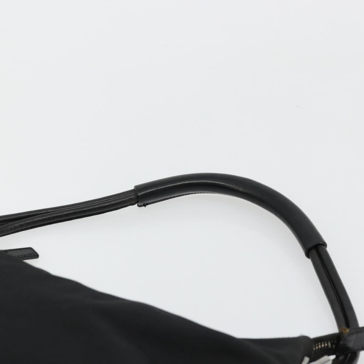 GUCCI Shoulder Bag Nylon Black Silver 001 3766 2123 Auth bs34556