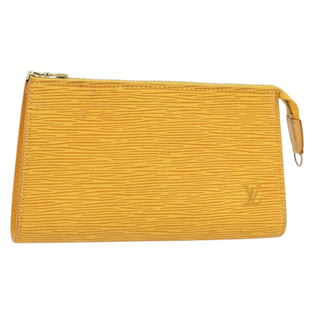 LOUIS VUITTON Epi Pochette Accessoires Pouch Yellow M52949 LV Auth bs34573