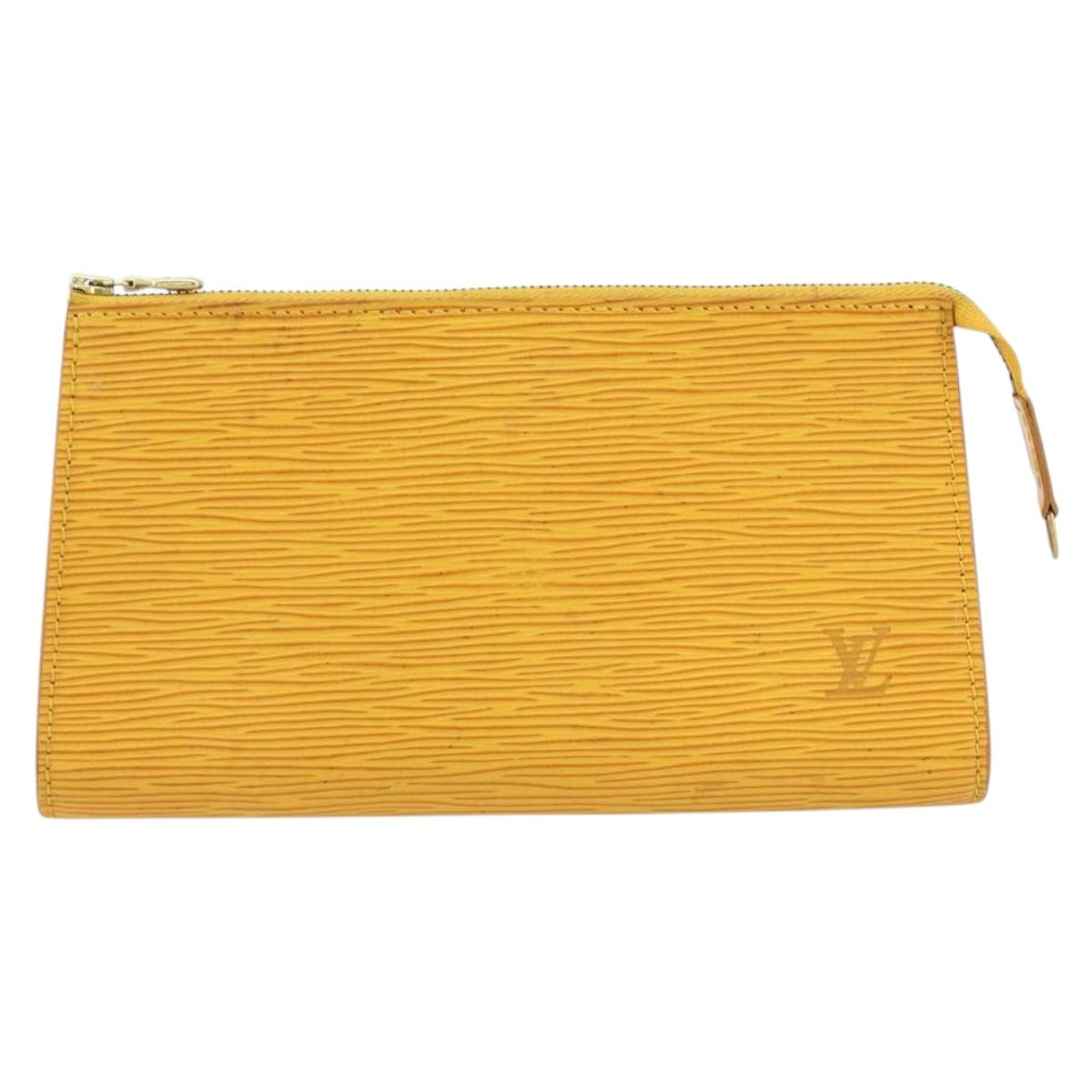 LOUIS VUITTON Epi Pochette Accessoires Pouch Yellow M52949 LV Auth bs34573