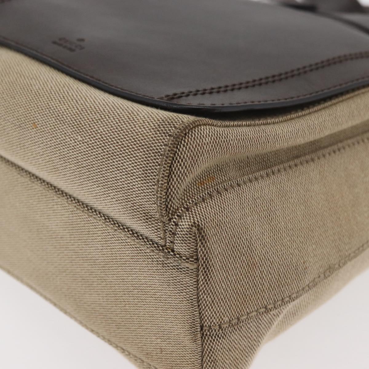 GUCCI Shoulder Bag Canvas Beige Silver 106300 Auth bs34588