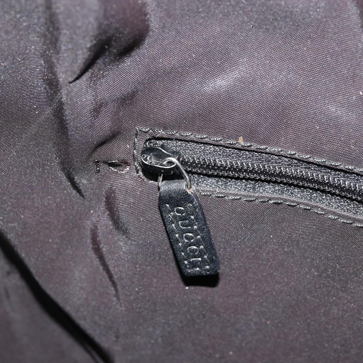 GUCCI Bamboo Shoulder Bag Nylon Black Silver 001 1577 Auth bs34590