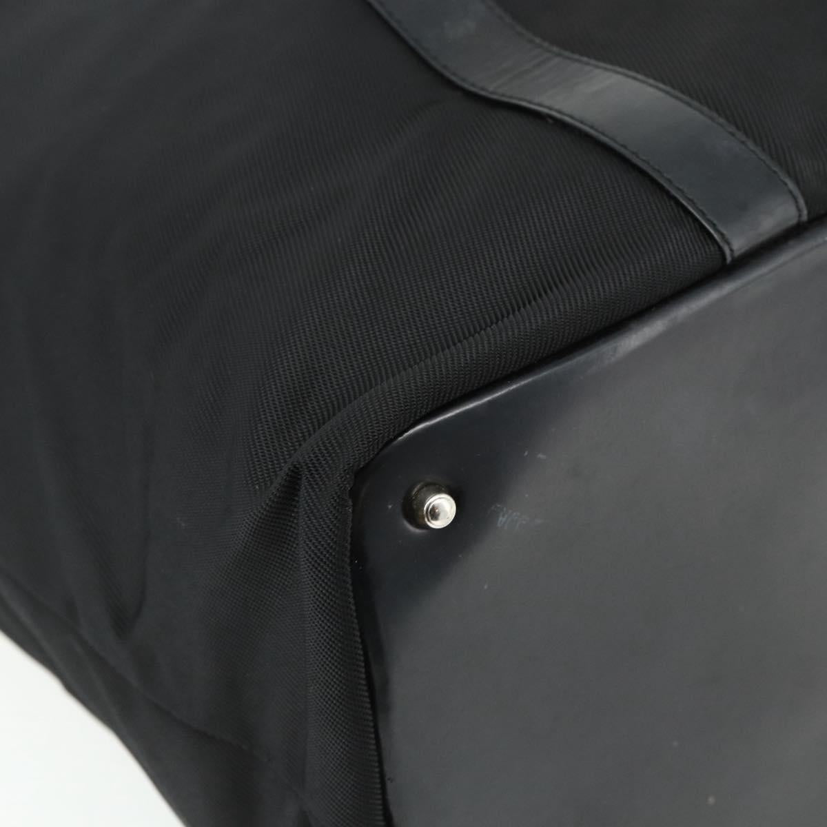 GUCCI Bamboo Hand Bag Nylon Black Silver 002 2854 0412 5 Auth bs34591