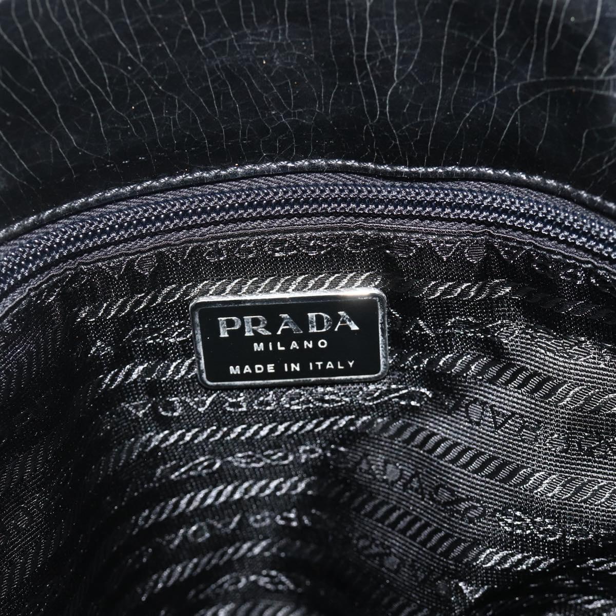 PRADA Tote Bag Nylon Light Blue Silver Auth bs34601