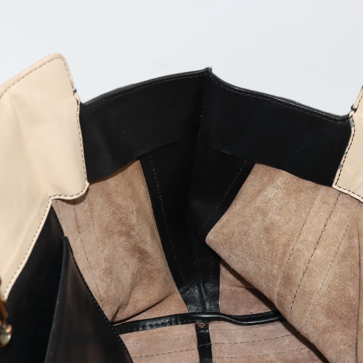 Chloe Tote Bag Leather Brown Gold Auth bs34603