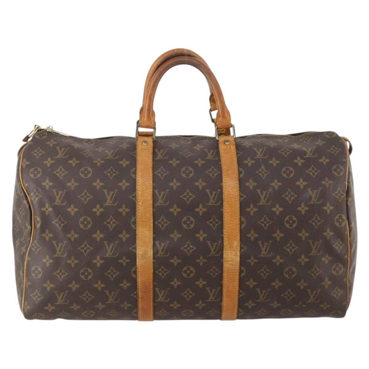 LOUIS VUITTON Monogram Keepall 50 Boston Bag M41426 LV Auth bs34609