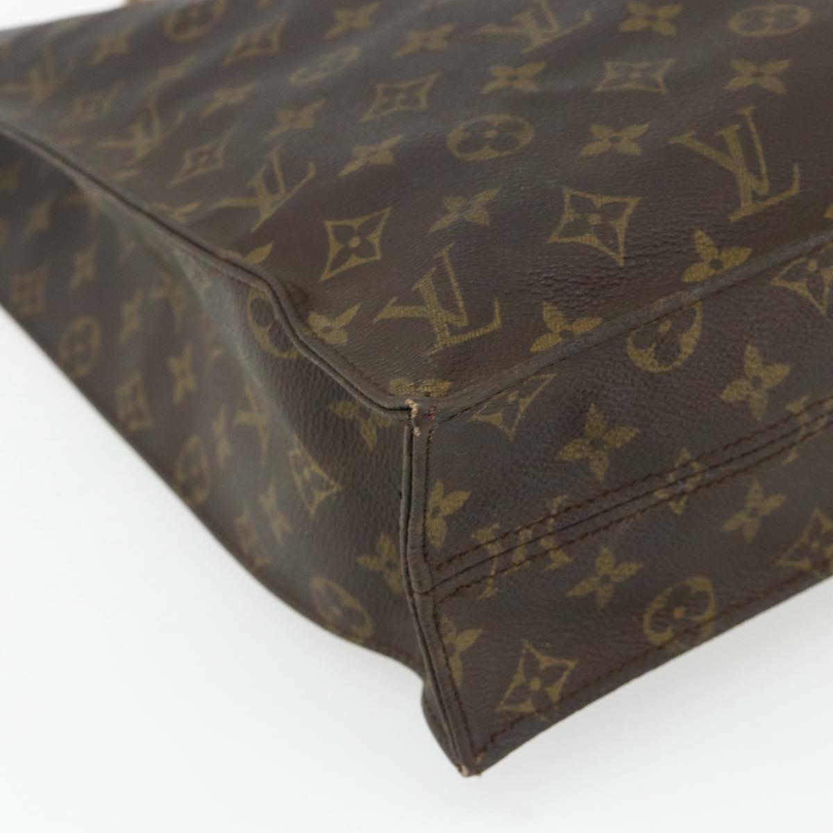 LOUIS VUITTON Monogram Sac Plat Hand Bag M51140 LV Auth bs34613