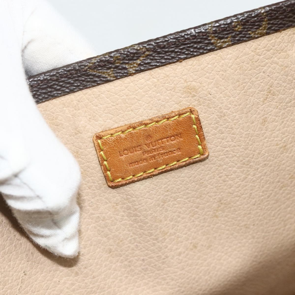 LOUIS VUITTON Monogram Sac Plat Hand Bag M51140 LV Auth bs34613